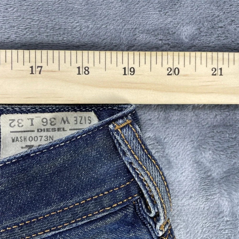 Diesel Zatiny Jeans Selvage Bootcut Mens Size 36x32 Fits 38x31 Blue Wash 0073N